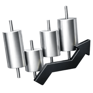 Wende Fristwahrenz-Über-uns-Seite mit 3D-Symbol eines Candlestick-Trading-Charts